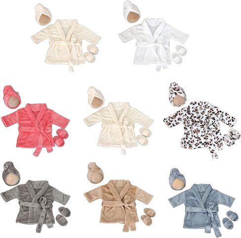 Soft & Adjustable Newborn Bathrobe Photography Bathrobe Soft Sleepsuit for Different Body Types of Babies Gift Photography in Kuwait