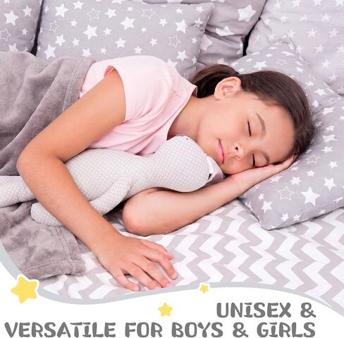 Peryiter 6 Pack Toddler Pillowcases for Daycare, 9x14 Inch Soft Microfiber Kids Pillow Covers with Stars Mini Envelope Closure Pillowcases for Girl Boy Toddler Bed Travel Nap Sleeping Pillow(Gray) in Kuwait