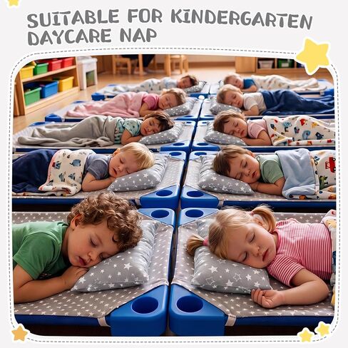 Peryiter 6 Pack Toddler Pillowcases for Daycare, 9x14 Inch Soft Microfiber Kids Pillow Covers with Stars Mini Envelope Closure Pillowcases for Girl Boy Toddler Bed Travel Nap Sleeping Pillow(Gray) in Kuwait