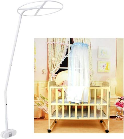 EBTOOLS Net Stand Holder Set,Clip On Crib Canopy Holder Rack, Lightweight & Easy Assembly, Material,Height for Comfortable Baby Sleeping in Kuwait