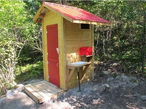Outhouse Plans - Build Your Own Outdoor Toilet with Wooden Composting System in Kuwait