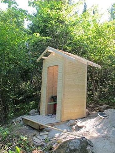 Outhouse Plans - Build Your Own Outdoor Toilet with Wooden Composting System in Kuwait