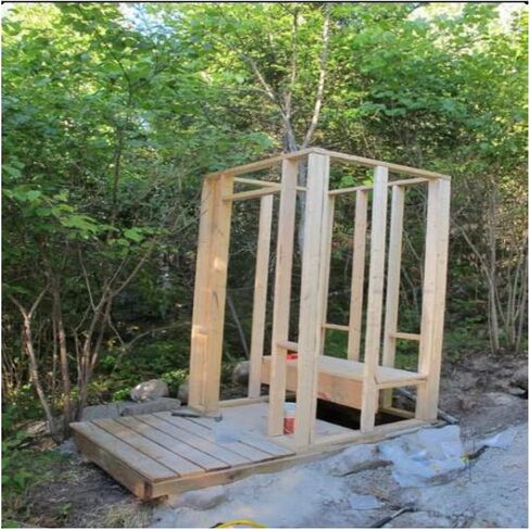 Outhouse Plans - Build Your Own Outdoor Toilet with Wooden Composting System in Kuwait