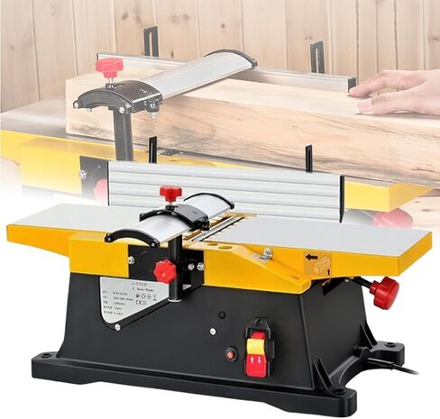 Multi-Function Woodworking Jointer,2000R/min, 3mm Cutting Depth, 1800W Electric Planer for Precision Handwork and Small Workshops in Kuwait