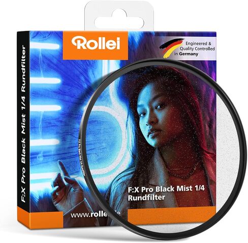 Rollei F:X Pro 40.5 mm Black-Mist Filter 1/4, Black Diffusion Made of Professional Optical Glass for Portrait Photography Photo and Video Recording, Black Mist Diffusion Filter 40.5 mm in Kuwait