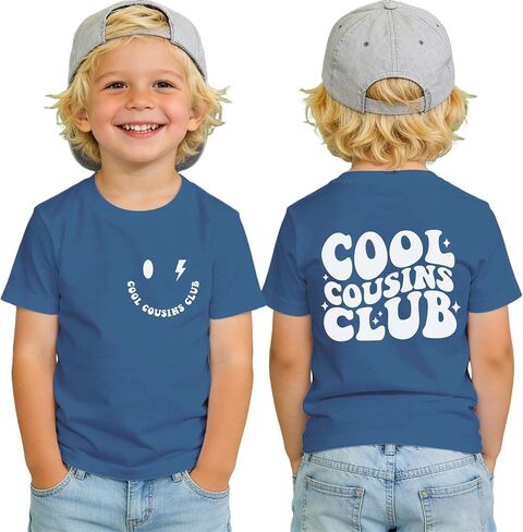 Kid Toddler Boys Cousins Shirts Cool Cousins Club T Shirt Announcement Outfit Sibling Reveal Tees Summer Tops in Kuwait