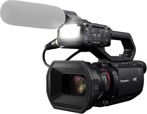 Panasonic HC-X2100 UHD 4K 3G-SDI/HDMI Pro Camcorder + 2PC 64 GB Memory + Handle Unit + Camera Carrying Case + Hand Grip Tripod + Deluxe Cleaning Kit + More (17pc Bundle) in Kuwait