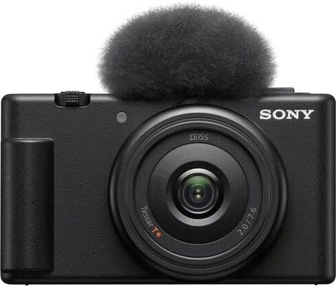 Sony ZV-1F Vlogging Camera (Black) Bundle + Accessory Kit Including 64GB Extreme Memory, Microphone, LED Light, U-Stabilization Grip, Case, Filter Kit, Software Package & More (25 Items) in Kuwait
