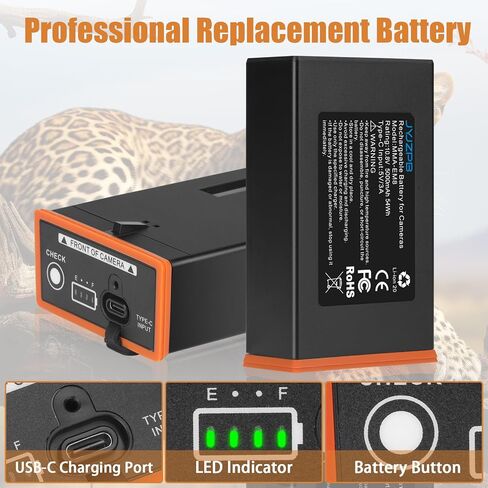 JYJZPB 4 Pack Rechargeable for Moultrie Edge 2 Battery Pack+4 Port Charger | Compatible with Moultrie Cellular Trail Camera EDGE,EDGE 2,EDGE 3,EDGE PRO,EDGE 2 PRO,EDGE 3 PRO,USB-C Solar Panels Charging in Kuwait