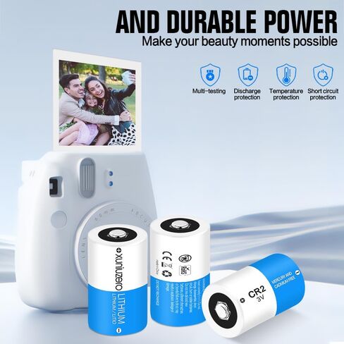 CR2 3V Lithium Batteries (4-Pack) CR2 3 Volt 1000mAh High Power Battery Long-Lasting for Video and Photo Cameras Lighting Equipment and More in Kuwait