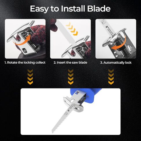 Cordless Reciprocating Saw Compatible with Dewalt 20V Battery(No Battery) | Brushless Sawzall with 3500 SPM,Tool-Free Blade Change, LED Work Light, 4 Blades for Wood, Metal and PVC Cutting in Kuwait