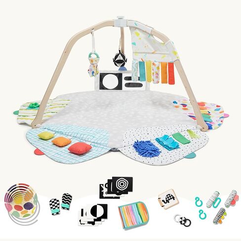 LOVEVERY, The Newborn Gift Set, Play Gym with Sensory Strands and Looker Play Kit, Baby Development Essentials, Ages 0+ in Kuwait