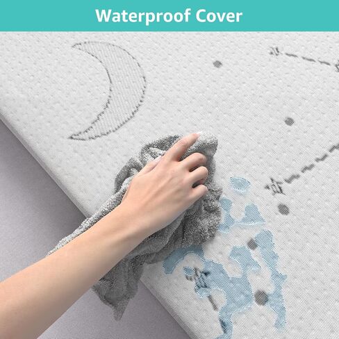 YENING Organic Cotton Trifold Pack and Play Mattress Pad Foldable 38x26 Waterproof Baby Mattress for Pack N Play Matress Topper Breathable in Kuwait