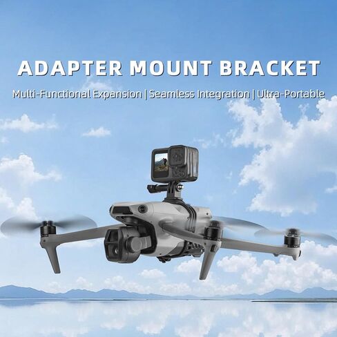 Camera Expansion Mount Bracket Holder, Expandable Accessory Mounting Adapter with Silicone Strap for Air 3S Air 3 Pro Drone and Go 3 Action 5 Ca in Kuwait