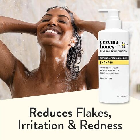 ECZEMA HONEY Nourishing Shampoo - Helps with Psoriasis, Dermatitis, & Flaking - Daily Dandruff Shampoo & Scalp Care - Itchy Scalp Treatment for Men, Women & Kids (8 Oz) in Kuwait