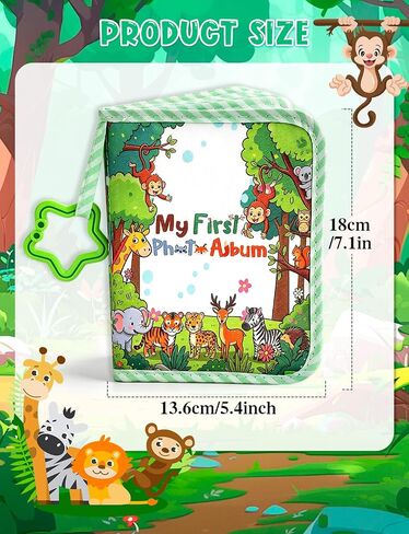 Baby's My First Family Photo Album Soft Photo Cloth Book | Holds 4x6inches Pictures Baby Memory Album Gift for Newborn Baby Shower Family Photos in Kuwait