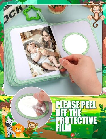 Baby's My First Family Photo Album Soft Photo Cloth Book | Holds 4x6inches Pictures Baby Memory Album Gift for Newborn Baby Shower Family Photos in Kuwait