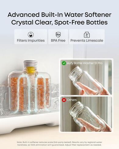 eufy Baby Bottle Washer Maintenance Kit: Water Softener, 180 Detergent Tabs | Includes: Water Softener 3 Pcs, Detergent Tablets 180 Pcs, Descaling Tablets 6 Pcs, Filter 1 Pcs in Kuwait