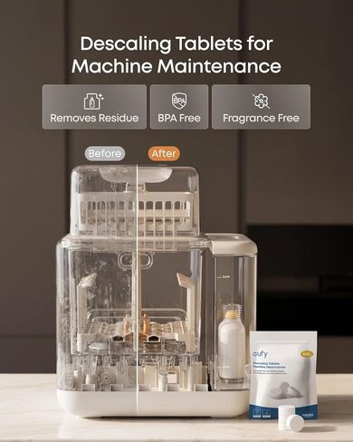 eufy Baby Bottle Washer Maintenance Kit: Water Softener, 180 Detergent Tabs | Includes: Water Softener 3 Pcs, Detergent Tablets 180 Pcs, Descaling Tablets 6 Pcs, Filter 1 Pcs in Kuwait