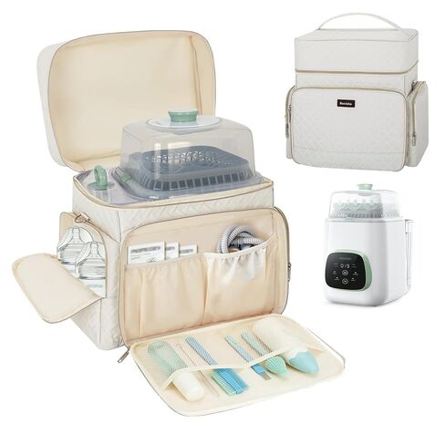 Storage Bag Compatible with Momcozy KleanPal Pro Baby Bottle Washer, Heavy Duty Carrying Case for Bottle Washer Machine, Large Capacity Travel Organizer with Multiple Pockets for Accessories(Bag Only) in Kuwait