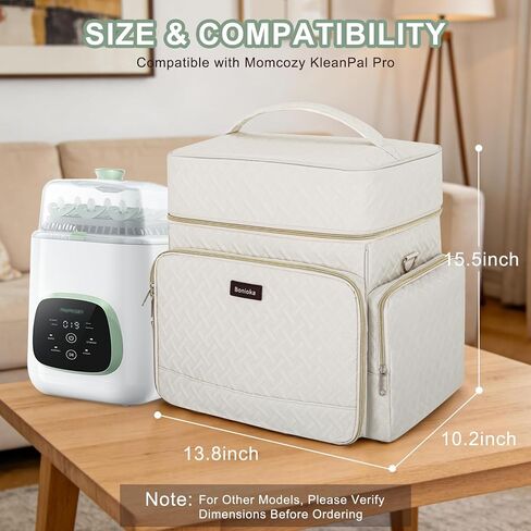 Storage Bag Compatible with Momcozy KleanPal Pro Baby Bottle Washer, Heavy Duty Carrying Case for Bottle Washer Machine, Large Capacity Travel Organizer with Multiple Pockets for Accessories(Bag Only) in Kuwait