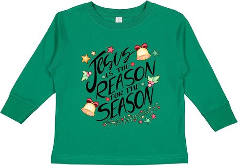 inktastic Jesus is the Reason for the Season Toddler Long Sleeve T-Shirt in Kuwait