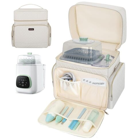 Storage Bag Compatible with Momcozy KleanPal Pro Baby Bottle Washer, Heavy Duty Carrying Case for Bottle Washer Machine, Large Capacity Travel Organizer with Multiple Pockets for Accessories(Bag Only) in Kuwait