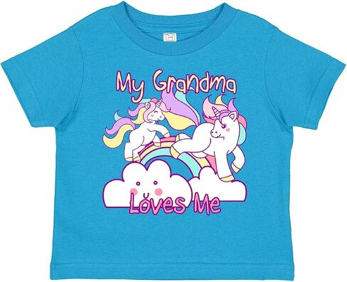 inktastic My Grandma Loves Me Unicorn Toddler T-Shirt in Kuwait