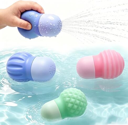Sizobi Baby Bath Toys, Pool Water Toys Toddler Bath Toys for Kids Ages 1-3, 1 Year Old Boy Girl Sensory Squeezing Water Bathtub Toys, Baby 6-12-18 Months Bathtub Outdoor Water Table Toy,Birthday Gifts in Kuwait
