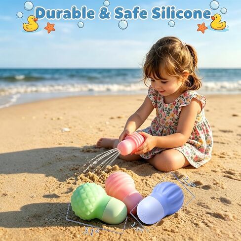 Sizobi Baby Bath Toys, Pool Water Toys Toddler Bath Toys for Kids Ages 1-3, 1 Year Old Boy Girl Sensory Squeezing Water Bathtub Toys, Baby 6-12-18 Months Bathtub Outdoor Water Table Toy,Birthday Gifts in Kuwait