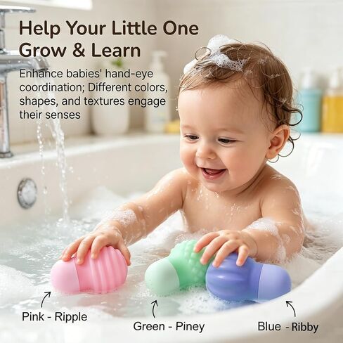 Sizobi Baby Bath Toys, Pool Water Toys Toddler Bath Toys for Kids Ages 1-3, 1 Year Old Boy Girl Sensory Squeezing Water Bathtub Toys, Baby 6-12-18 Months Bathtub Outdoor Water Table Toy,Birthday Gifts in Kuwait
