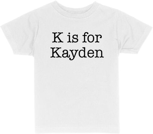 K is for Kayden Toddler Kids T-Shirt in Kuwait
