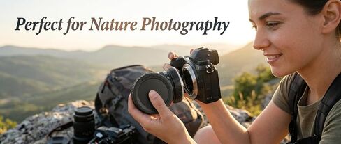 E-Z Auto Focus Adapter for Sony E to Nikon Z Mount | Convert Sony E to Nikon Z with full AF, IS, EXIF, CNC alloy, zero image loss, fits Z5/Z6/Z7/Z8/Zfc. in Kuwait