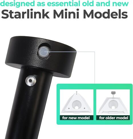 Aluminum Starlink Mini Tripod Accessories, Saekult Portable Stable Mount Stand Compatible with Starlink Mini New & Old Models for Camping, RVing, Boating & Roof Setup (Mount with Tripod) in Kuwait