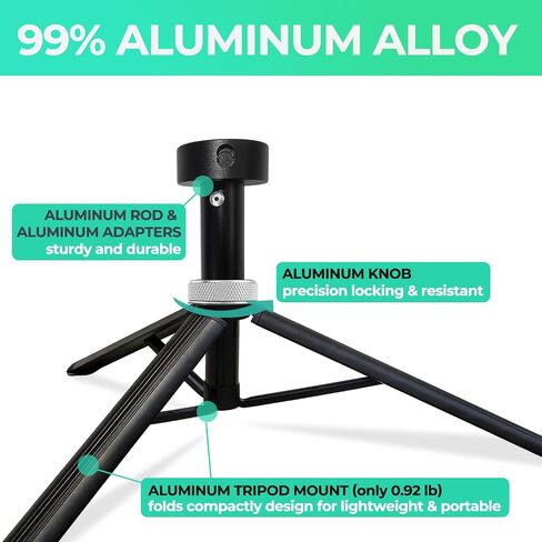 Aluminum Starlink Mini Tripod Accessories, Saekult Portable Stable Mount Stand Compatible with Starlink Mini New & Old Models for Camping, RVing, Boating & Roof Setup (Mount with Tripod) in Kuwait