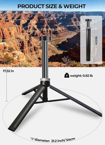 Aluminum Starlink Mini Tripod Accessories, Saekult Portable Stable Mount Stand Compatible with Starlink Mini New & Old Models for Camping, RVing, Boating & Roof Setup (Mount with Tripod) in Kuwait