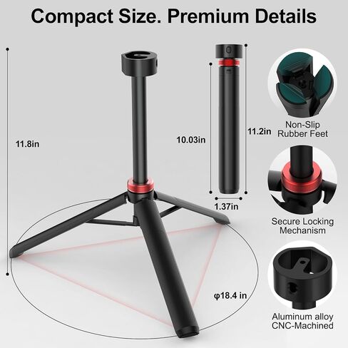 Starlink Mini Tripod with Aluminum Tripod Adapter Compatible with New & Old Pipe Adapters, Lightweight and Portable Tripod Stand for Outdoor Camping, Hiking, RV Travel, Starlink Mini Accessories in Kuwait