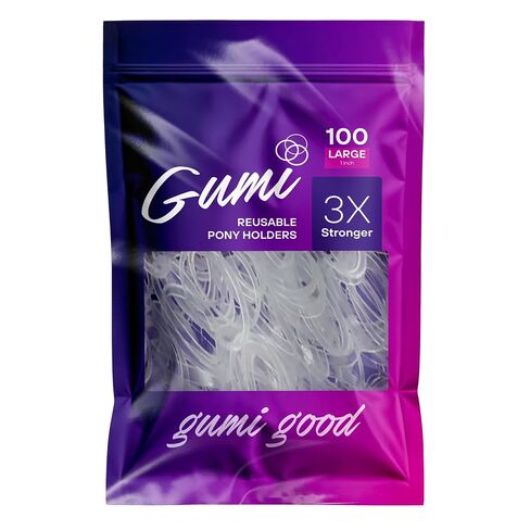 Gumi good Clear Elastics 3/4 inch Hair Band Small for Thick or Thin Hair in Kuwait