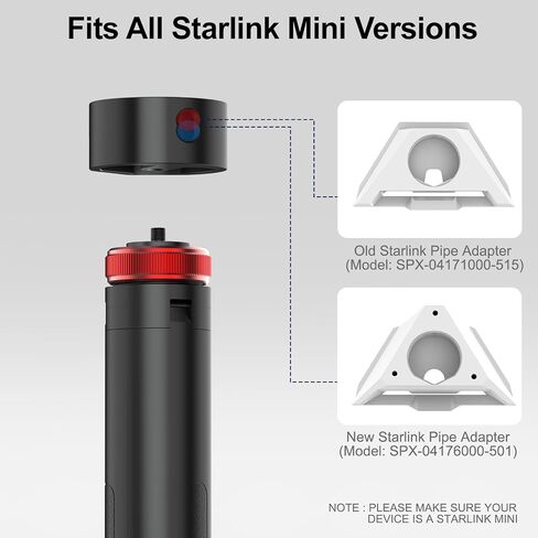 Starlink Mini Tripod with Aluminum Tripod Adapter Compatible with New & Old Pipe Adapters, Lightweight and Portable Tripod Stand for Outdoor Camping, Hiking, RV Travel, Starlink Mini Accessories in Kuwait