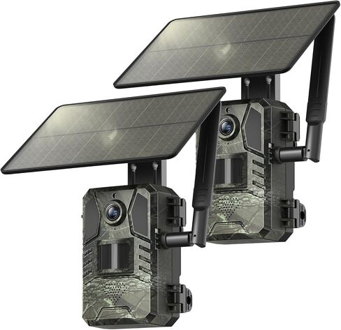 Loatos Trail Camera, Cellular Trail Camera with AI Animal Detection, Game Camera Built-in SIM Card 4G Unlimited Data Plan 2K Live View Game Cameras with Night Vision Motion Activated Waterproof IP66 in Kuwait