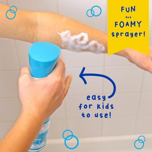 Mr. Bubble Super Blaster Body Wash, Blue Raspberry Blast Scent, Fun Body Wash Sprayer for Kids Shower and Bath, 6.76 fl oz in Kuwait