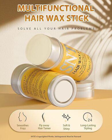 Samnyte Hair Wax Stick, Gel Tamer for Flyaways, Nourishing Slick Stick Pomade for Women & Kids, Slick Back & Styling Cream, Hair Styling Accessories for Teen Girls Gifts, 2.7 Fl Oz | Nourishing in Kuwait