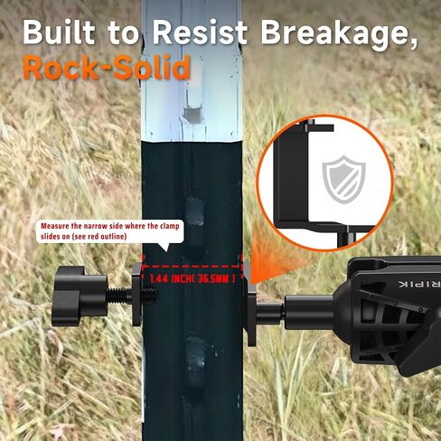 T Post Trail Camera Mount, T-Post Trail Camera Holder with 360° Adjustable Ball Head, Tool-Free 1/4"-20 Game Camera Mounting Bracket for Hunting, Wildlife, Farm Security, 4 Packs in Kuwait
