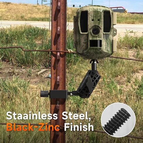 T Post Trail Camera Mount, T-Post Trail Camera Holder with 360° Adjustable Ball Head, Tool-Free 1/4"-20 Game Camera Mounting Bracket for Hunting, Wildlife, Farm Security, 4 Packs in Kuwait