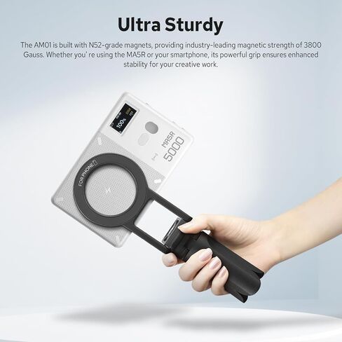 Godox AM01 Dual-Sided Magnetic Bracket, Stand Foldable Magnetic Bracket for The GODOX MA5R LED Light or Smarthone, Camera Flash Accessories Kit with Desktop Tripod and Cold Shoe Adapter in Kuwait