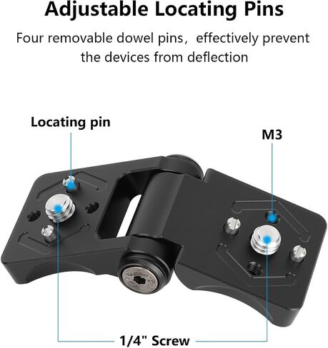 CAMVATE Mini Hinged L-Bracket with 1/4"-20 Anti-Twist Accessory Mount | for Wireless Transmitter/Monitor in Kuwait