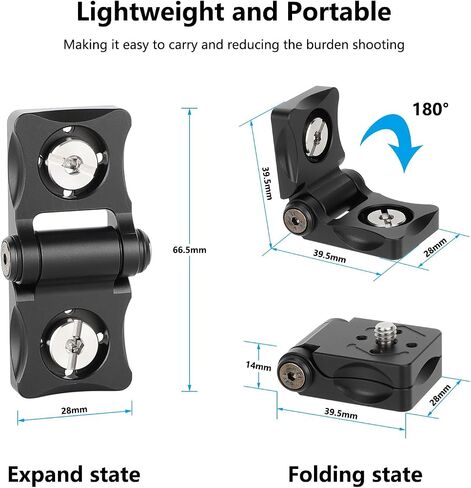 CAMVATE Mini Hinged L-Bracket with 1/4"-20 Anti-Twist Accessory Mount | for Wireless Transmitter/Monitor in Kuwait