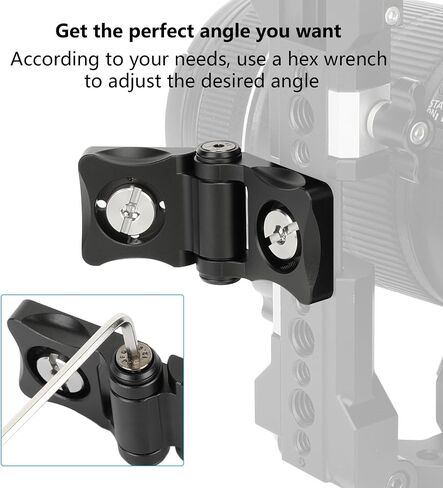 CAMVATE Mini Hinged L-Bracket with 1/4"-20 Anti-Twist Accessory Mount | for Wireless Transmitter/Monitor in Kuwait