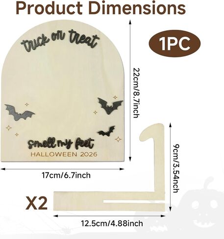 Baby's First Halloween Footprint Keepsake, Trick or Treat Souvenir | Halloween, Wooden, My First Halloween in Kuwait