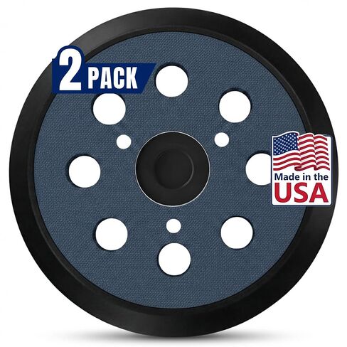 Mako Brands 5 Inch Replacement Sanding Pad, Fits BO5010, BO5030K Random Orbital Sanders, 3 Screw Holes, Hook & Loop, Firm Foam Backing Pads, 8 Holes, Low Profile – Made in USA (PN 54398-CD) in Kuwait